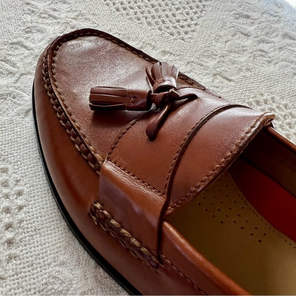 Cole Haan Men’s Hand Sewn Brown Leather Loafers Size 11 Grand+ Pinch Tassel main image 6